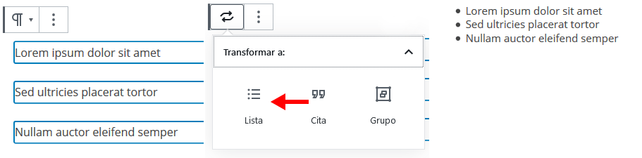 listas